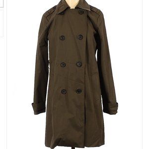 Abercrombie & Fitch Brown Green Trenchcoat S